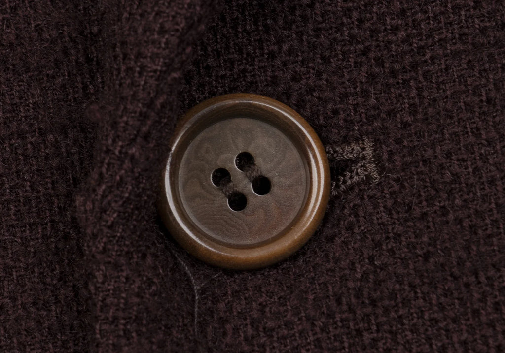 ISSEY MIYAKE JAPAN. Zucca. Bordeaux Wool Double Jacket