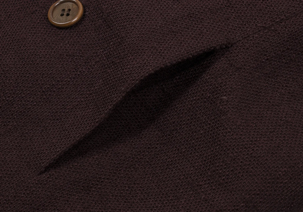ISSEY MIYAKE JAPAN. Zucca. Bordeaux Wool Double Jacket
