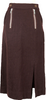 ISSEY MIYAKE JAPAN. zucca. Bordeaux Wool Zipper Design Skirt