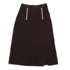 ISSEY MIYAKE JAPAN. zucca. Bordeaux Wool Zipper Design Skirt