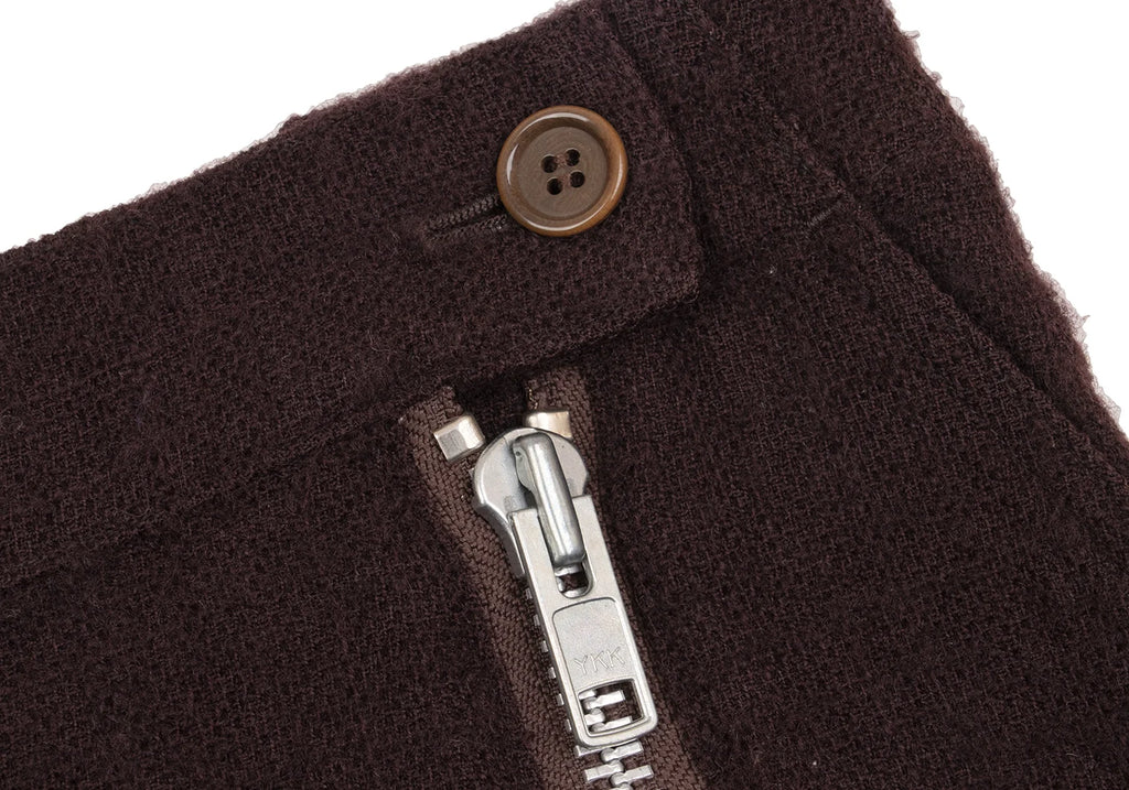 ISSEY MIYAKE JAPAN. zucca. Bordeaux Wool Zipper Design Skirt
