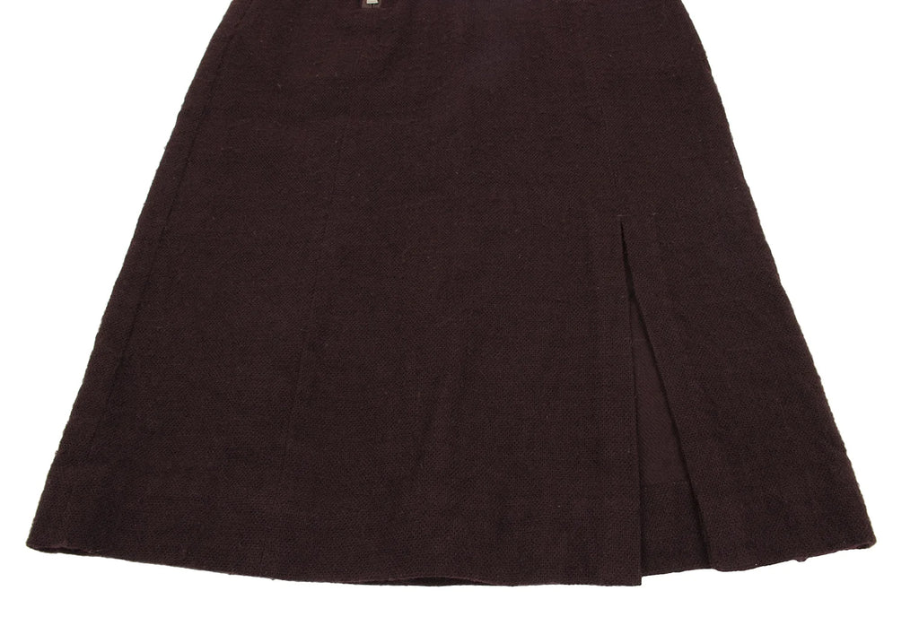 ISSEY MIYAKE JAPAN. zucca. Bordeaux Wool Zipper Design Skirt