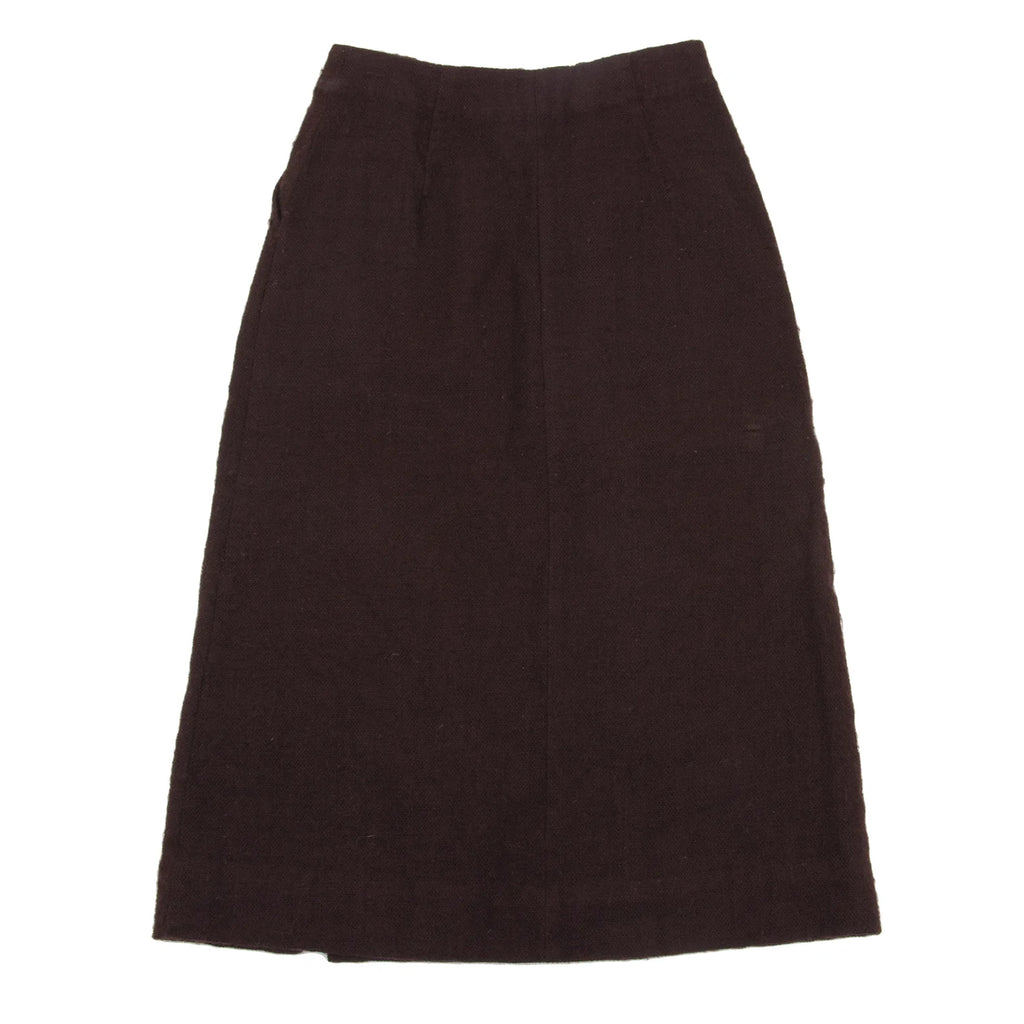 ISSEY MIYAKE JAPAN. zucca. Bordeaux Wool Zipper Design Skirt