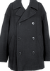 ISSEY MIYAKE JAPAN. zucca Navy Wool Nylon Short Pea Coat