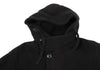 ISSEY MIYAKE JAPAN. zucca Black Wool Melton Hooded Coat