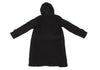 ISSEY MIYAKE JAPAN. zucca Black Wool Melton Hooded Coat