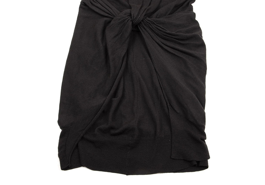 SENSOUNICO JNBY JAPAN. Charcoal Color Wool Twist Design Knit Dress
