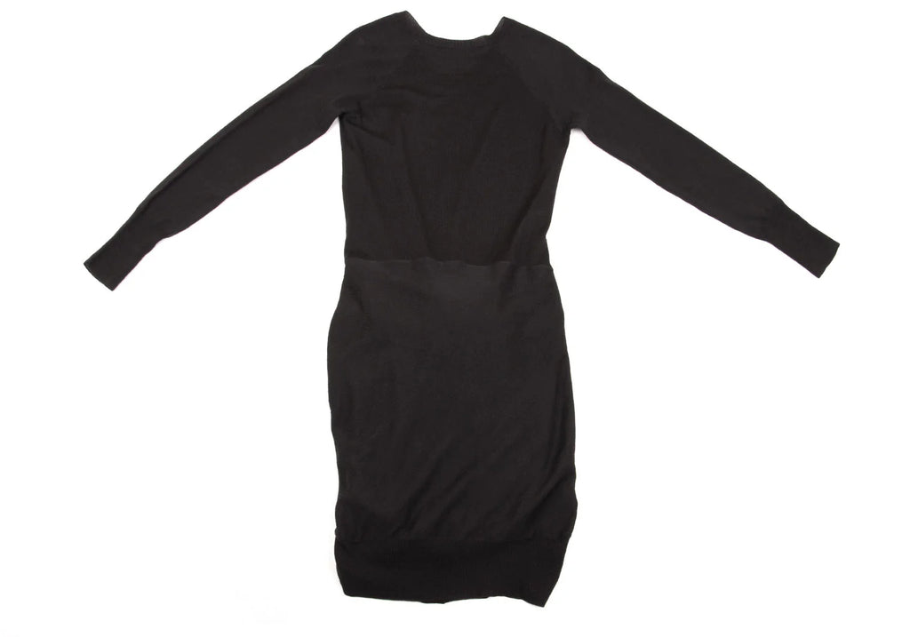 SENSOUNICO JNBY JAPAN. Charcoal Color Wool Twist Design Knit Dress