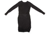 SENSOUNICO JNBY JAPAN. Charcoal Color Wool Twist Design Knit Dress