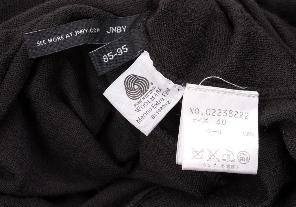 SENSOUNICO JNBY JAPAN. Charcoal Color Wool Twist Design Knit Dress