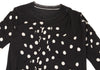 SENSOUNICO  JNBY JAPAN. Dot Printed Black Gather Design Knit Dress