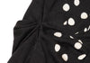 SENSOUNICO  JNBY JAPAN. Dot Printed Black Gather Design Knit Dress