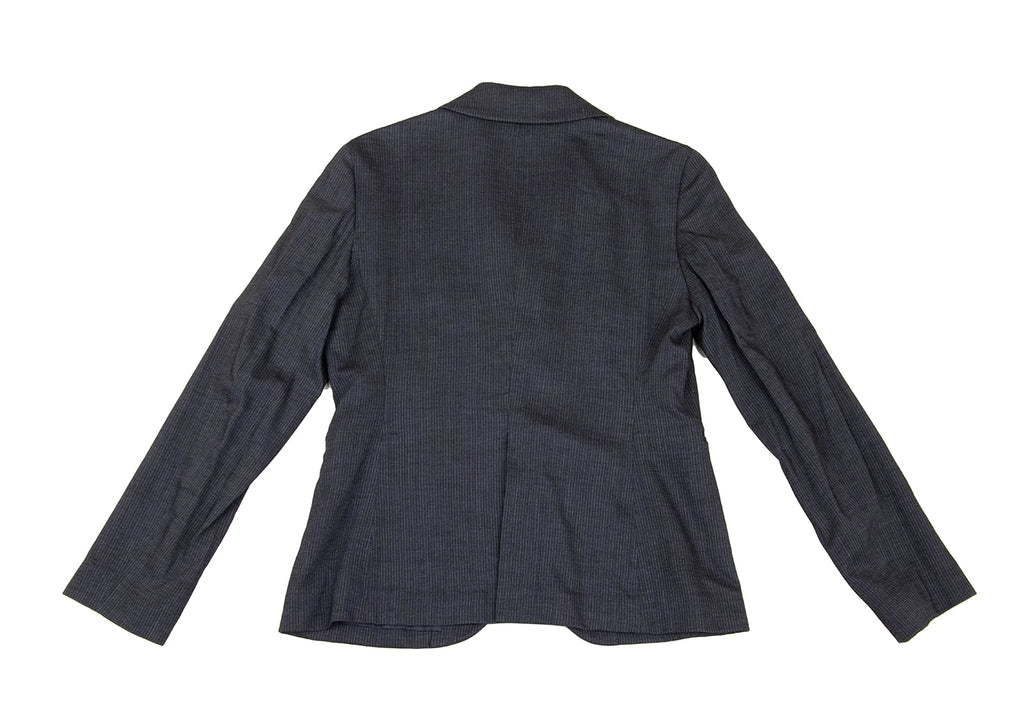 ROMEO GIGLI  ITALY. Navy Rayon Wool Pinstripe Jacket