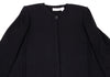 KRIZIA PARIS. Navy Wool No Collar 1B Long Jacket
