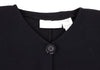 KRIZIA PARIS. Navy Wool No Collar 1B Long Jacket