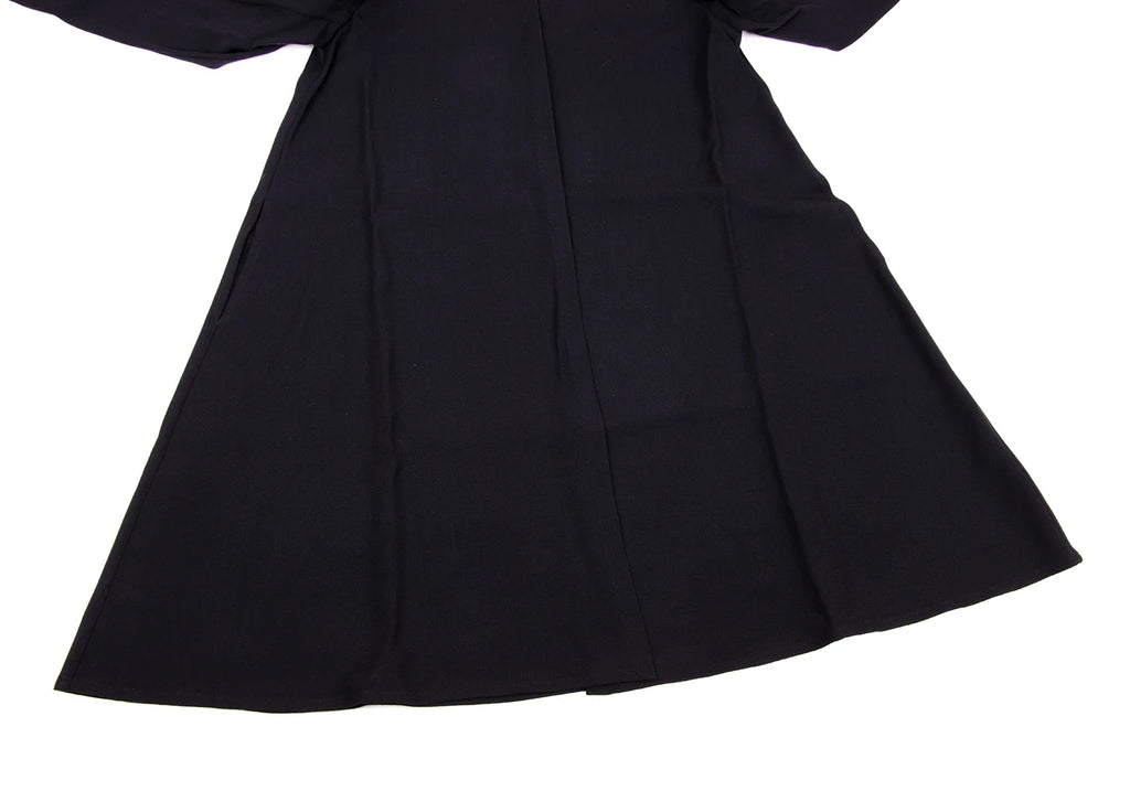 KRIZIA PARIS. Navy Wool No Collar 1B Long Jacket