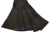 Yohji Yamamoto Japan. NOIR Charcoal, Khaki Block Plaid Check Switching Design Skirt
