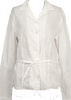 Mademoiselle NON NON JAPAN. White Cotton Waist Cord See-through Shirt