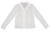 Mademoiselle NON NON JAPAN. White Cotton Waist Cord See-through Shirt