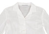 Mademoiselle NON NON JAPAN. White Cotton Waist Cord See-through Shirt