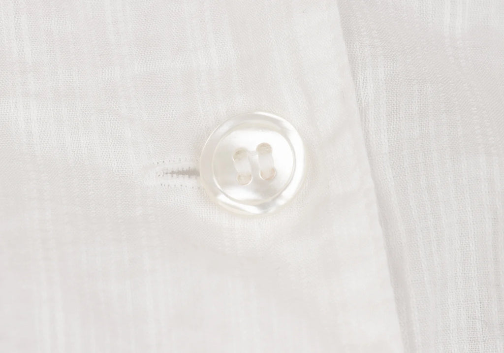 Mademoiselle NON NON JAPAN. White Cotton Waist Cord See-through Shirt