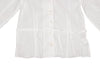 Mademoiselle NON NON JAPAN. White Cotton Waist Cord See-through Shirt