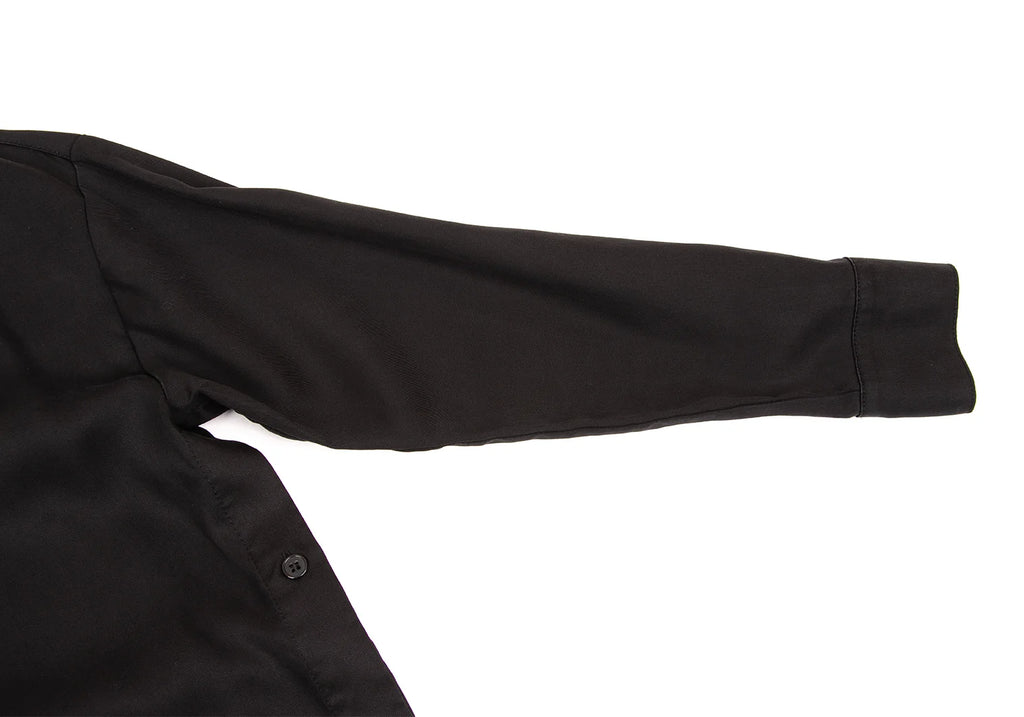 A/T ATSURO TAYAMA JAPAN. Black Side Button Design Long Shirt Dress
