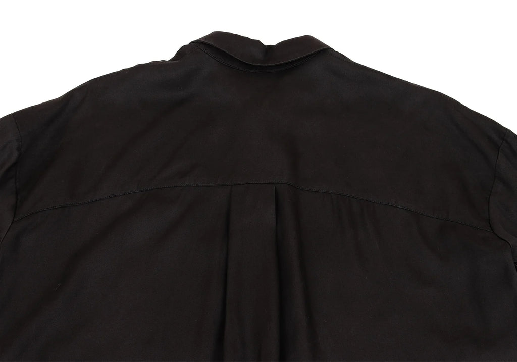 A/T ATSURO TAYAMA JAPAN. Black Side Button Design Long Shirt Dress