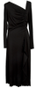YOSHIE INABA L'EQUIPE JAPAN. Black Acetate Poly Gather Dress