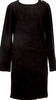 agnes b. PARIS. Black Angora Blend Shoulder Button Knit Dress