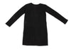 agnes b. PARIS. Black Angora Blend Shoulder Button Knit Dress