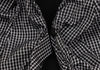 NARACAMICIE JAPAN. Black/Grey Checked Frill Switching Sleeveless Blouse