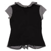 NARACAMICIE JAPAN. Black/Grey Checked Frill Switching Sleeveless Blouse