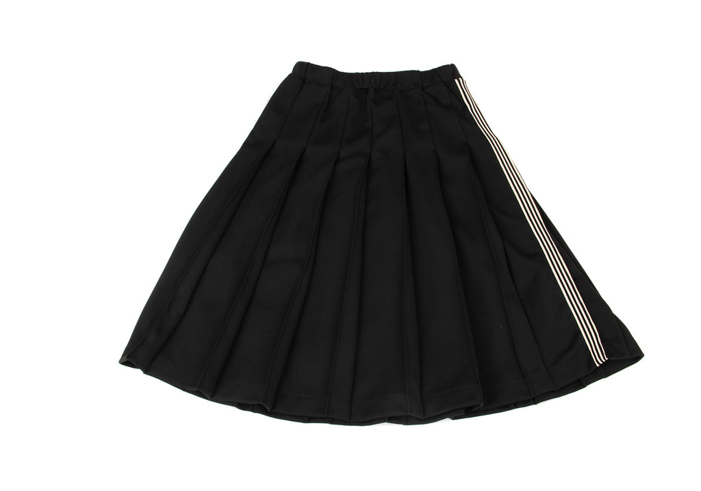 COMME des GARCONS JAPAN. robe de chambre. Black, White Side Line Pleated Jersey Skirt