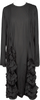 COMME des GARCONS JAPAN. Black Frill Design Semi-Sheer Dress