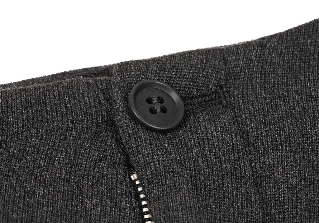 ALFASPIN EWS JAPAN. Charcoal Wool Straight Pants