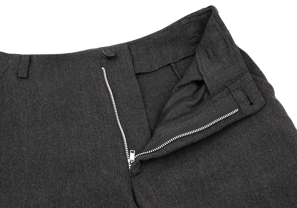 ALFASPIN EWS JAPAN. Charcoal Wool Straight Pants