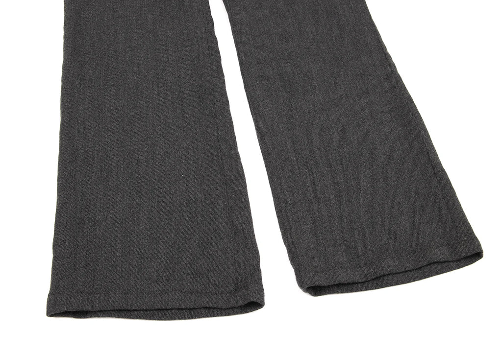 ALFASPIN EWS JAPAN. Charcoal Wool Straight Pants