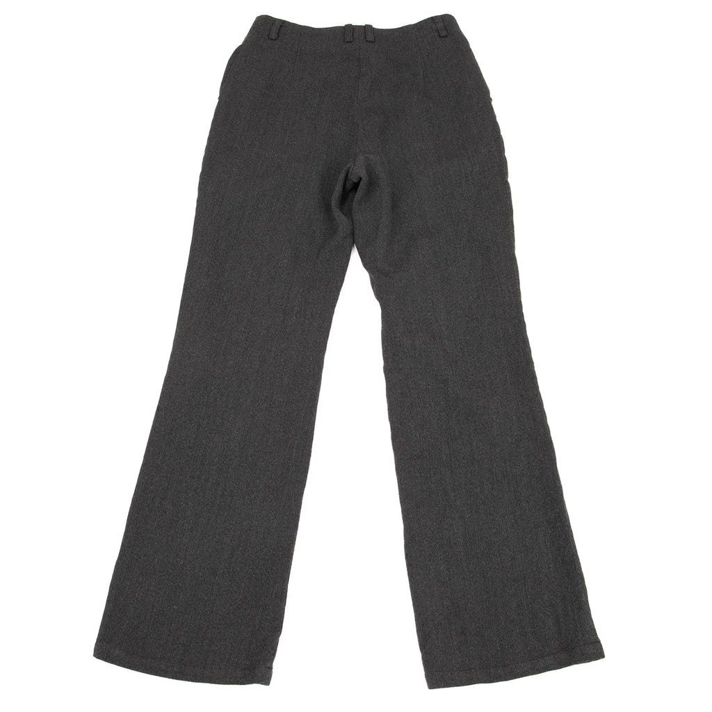 ALFASPIN EWS JAPAN. Charcoal Wool Straight Pants