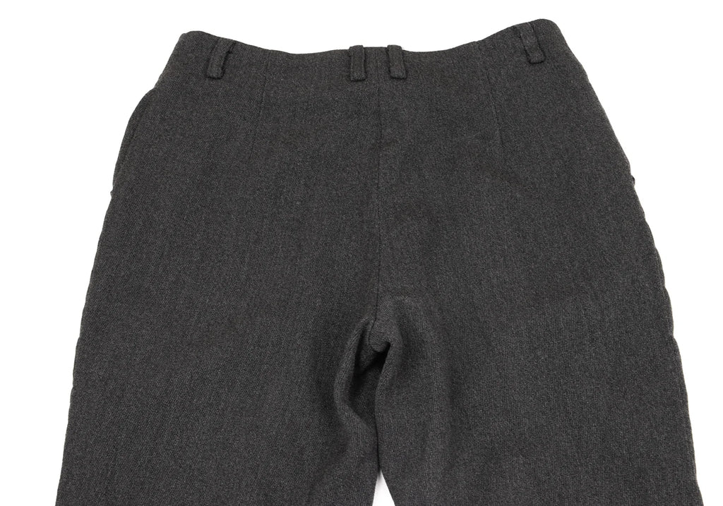 ALFASPIN EWS JAPAN. Charcoal Wool Straight Pants