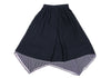 A/T (ATSURO TAYAMA)  JAPAN. Navy, White  Intuck Stripe Skirt