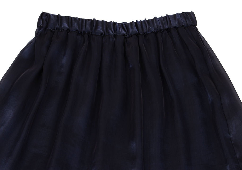 BEAMS  B:MING by BEAMS. JAPAN. Navy Shiny Tiered Skirt
