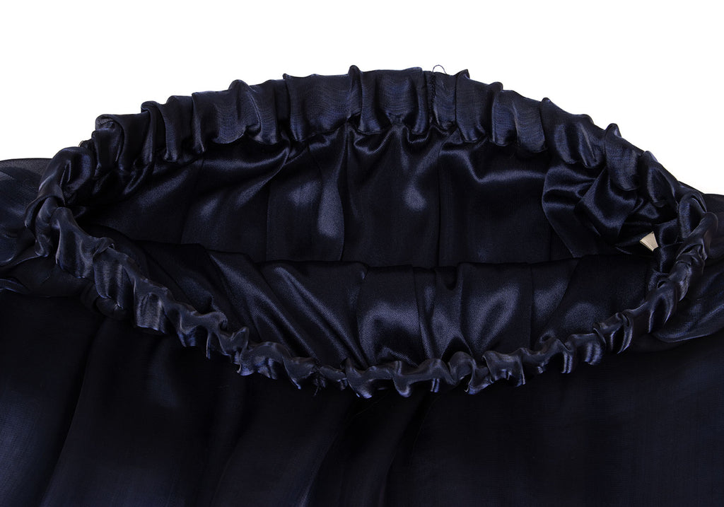 BEAMS  B:MING by BEAMS. JAPAN. Navy Shiny Tiered Skirt