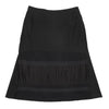 ANTEPRIMA ITALY. Black Rayon/Wool Back Pleats Switching A-line Skirt