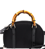 GUCCI Italy. Bamboo Handles Black Mini Crossbody Shoulder Bag w/Box