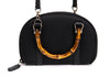 GUCCI Italy. Bamboo Handles Black Mini Crossbody Shoulder Bag w/Box