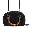GUCCI Italy. Bamboo Handles Black Mini Crossbody Shoulder Bag w/Box