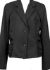 HOMMA JAPAN. Black Gather Hem Design Wool Gaba Jacket