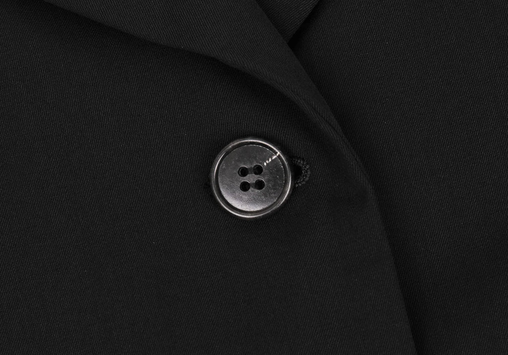 HOMMA JAPAN. Black Wool Toro 1B Long Jacket