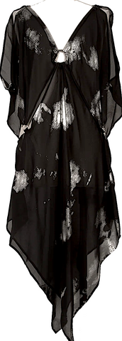 Totokaelo Black Rayon Poly Blend Trench Coat